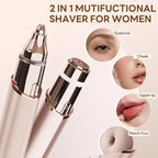 2-in-1 Facial Hair Remover & Eyebrow Trimmer, Safe & Gentle on Skin
