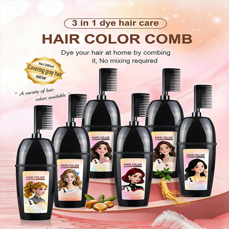 Plant-Based Comb-In Hair Dye – 3-in-1 Hair Dye Comb