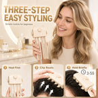 💇Cordless Heated Root Volume Lift Clip, Damage‑Free Portable Travel Hair Styling Tool for Fine Flat Limp Hair