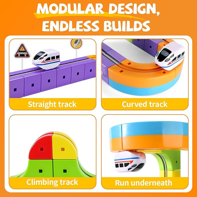 Magnetic High-Speed Train Track STEM Toy