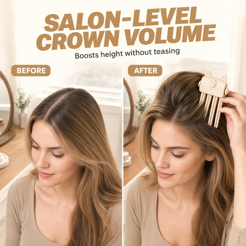 💇Cordless Heated Root Volume Lift Clip, Damage‑Free Portable Travel Hair Styling Tool for Fine Flat Limp Hair