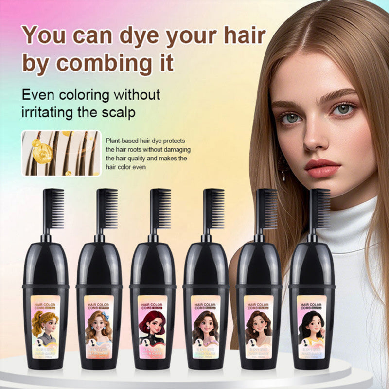Plant-Based Comb-In Hair Dye – 3-in-1 Hair Dye Comb