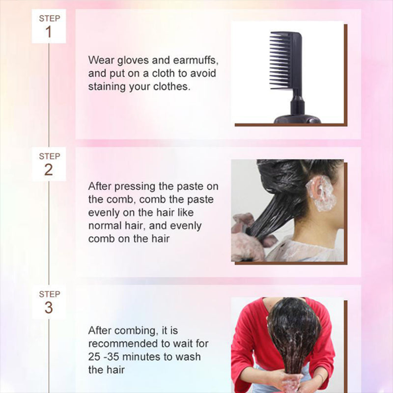 Plant-Based Comb-In Hair Dye – 3-in-1 Hair Dye Comb
