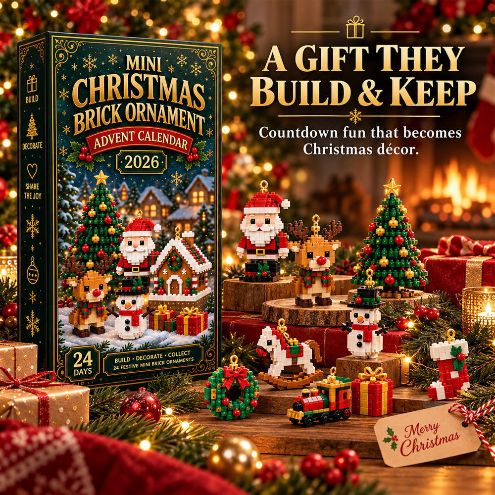 ⏳ Last day to save 40% – 🎄 24-Day Mini Christmas Ornament Advent Calendar | 24 unique festive buildable designs with hanging loops—perfect for decorating Christmas trees, wreaths, and holiday displays 🧱