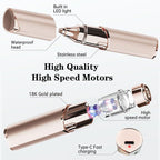 2-in-1 Facial Hair Remover & Eyebrow Trimmer, Safe & Gentle on Skin