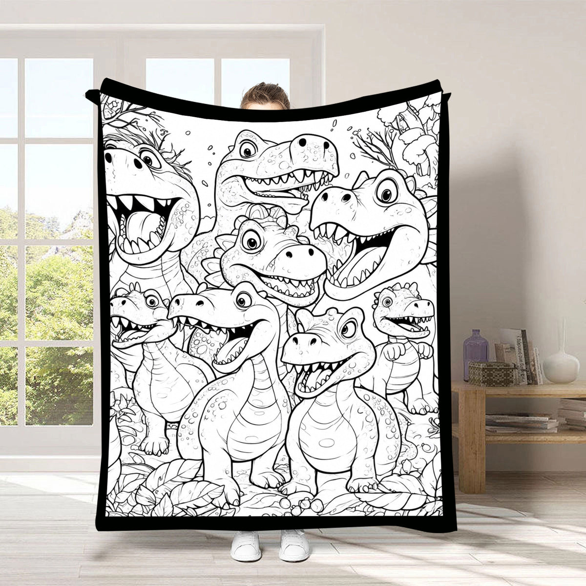 🎨Reusable Washable Coloring Blanket | Comes with 24 Washable Markers, Top Pick for Creative Gifts for Kids & Adults