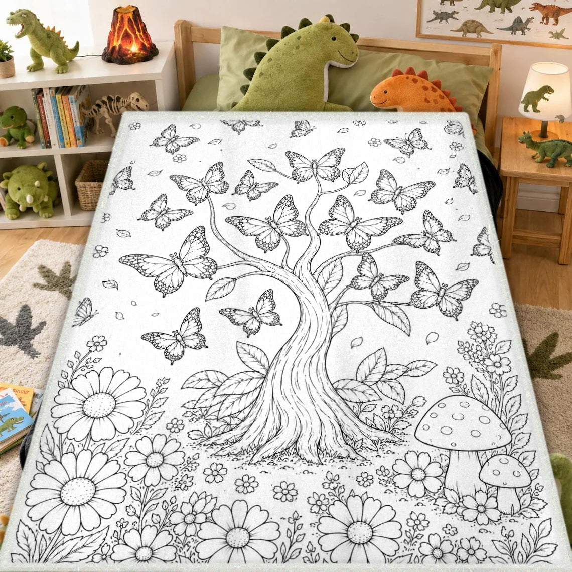 🎨Reusable Washable Coloring Blanket | Comes with 24 Washable Markers, Top Pick for Creative Gifts for Kids & Adults