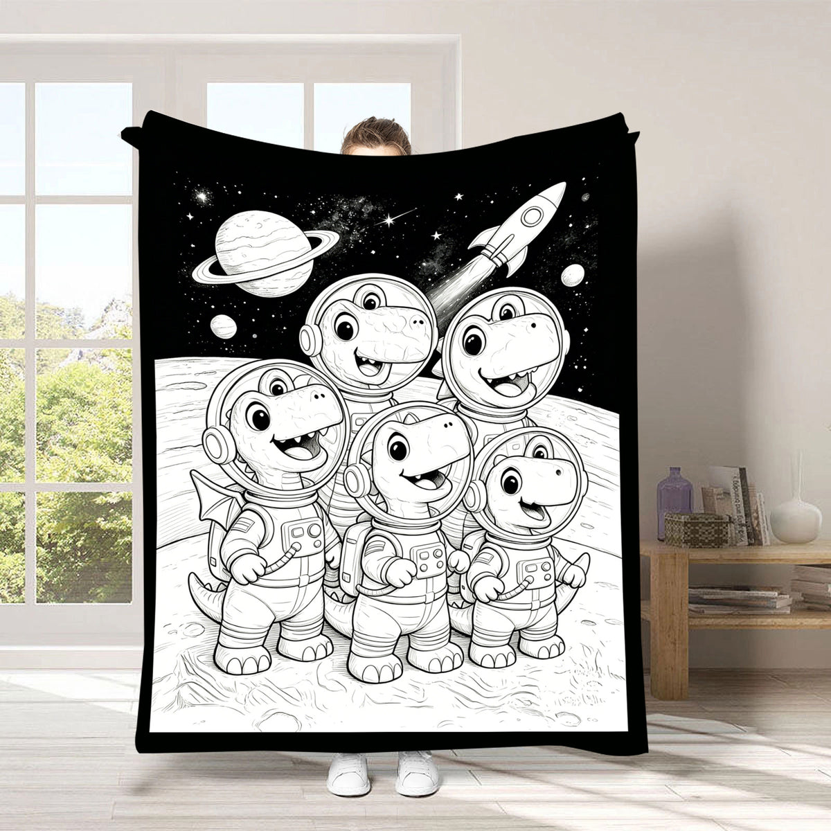 🎨Reusable Washable Coloring Blanket | Comes with 24 Washable Markers, Top Pick for Creative Gifts for Kids & Adults