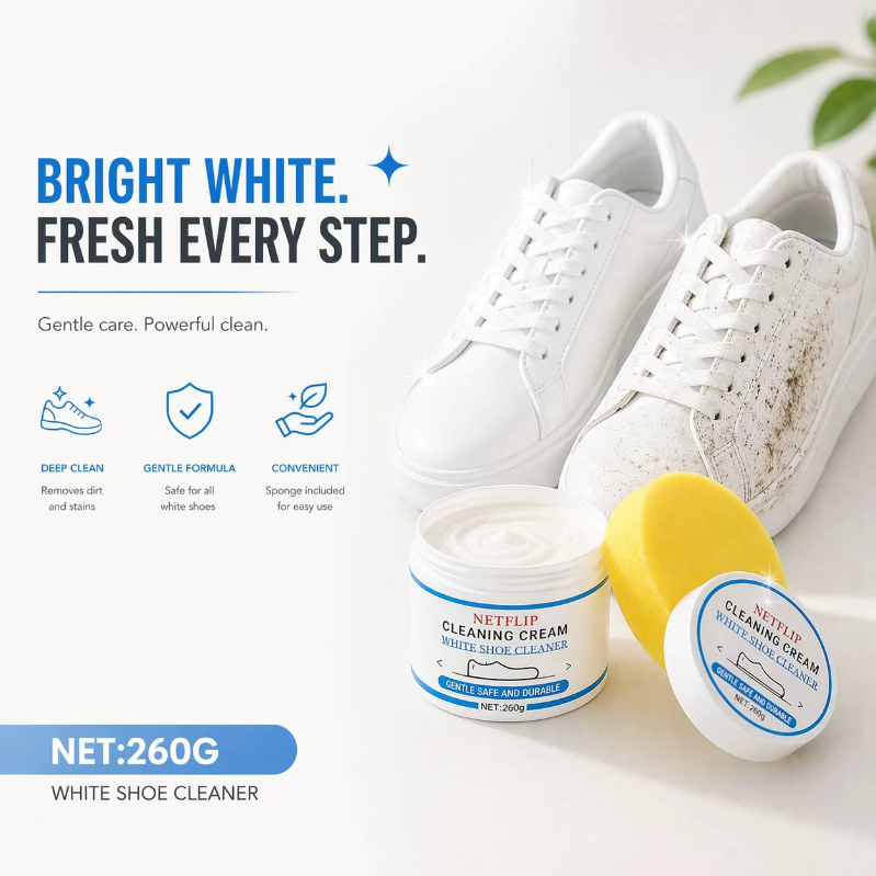 No-Rinse Shoe Cleaning Foam, Quick Daily Cleaning, Eco-Friendly & Shoe-Safe