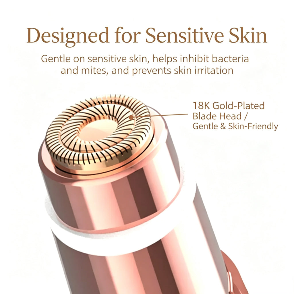 2-in-1 Facial Hair Remover & Eyebrow Trimmer, Safe & Gentle on Skin
