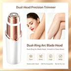 2-in-1 Facial Hair Remover & Eyebrow Trimmer, Safe & Gentle on Skin