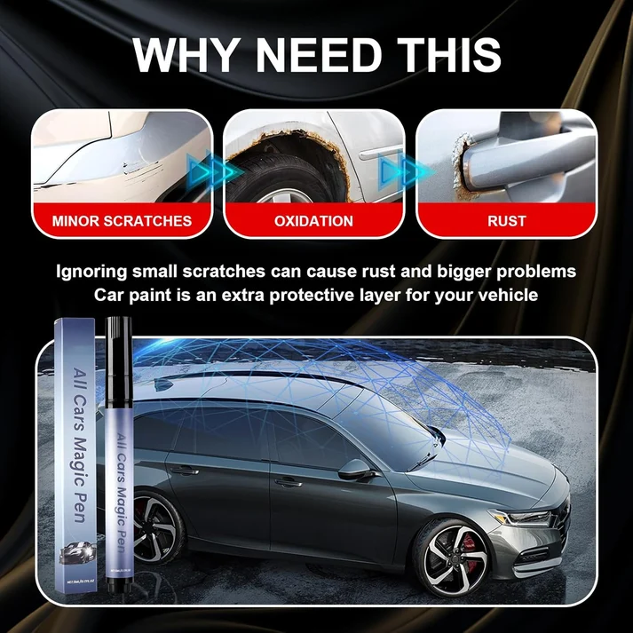 🔥Final 3 Day: 60%OFF🖊️Magic Car Scratch Removal Pen, Car Paint Scratches Quick Repair for All Car Colors