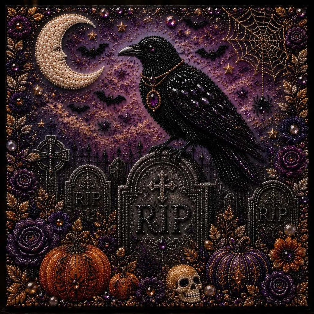 👻🎃 Halloween Pearl Art DIY Kit – Turn Tiny Pearls into Spooky-Cute Magic
