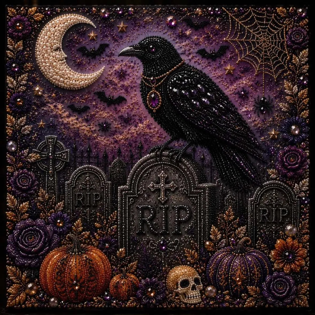 👻🎃 Halloween Pearl Art DIY Kit – Turn Tiny Pearls into Spooky-Cute Magic
