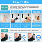 Heavy Duty Hook & Loop Strips - Strong Self-Adhesive Hold For Easy Organization