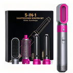 5-in-1 Haarstyler Set ✨ Multifunktionaler Haartrockner Lockenstab Glätteisen | 1000W Schnelltrocknung, 3 Temperaturstufen, Wechselbare Aufsätze für jede Frisur