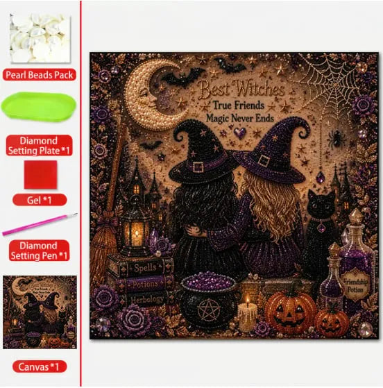 👻🎃 Halloween Pearl Art DIY Kit – Turn Tiny Pearls into Spooky-Cute Magic
