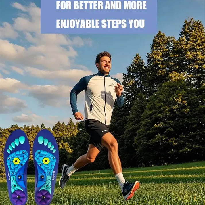 Ergonomic Magnetic Comfort Insoles, Trim-To-Fit Cushioned Arch Support Shoe Inserts for Men Women Daily Walking