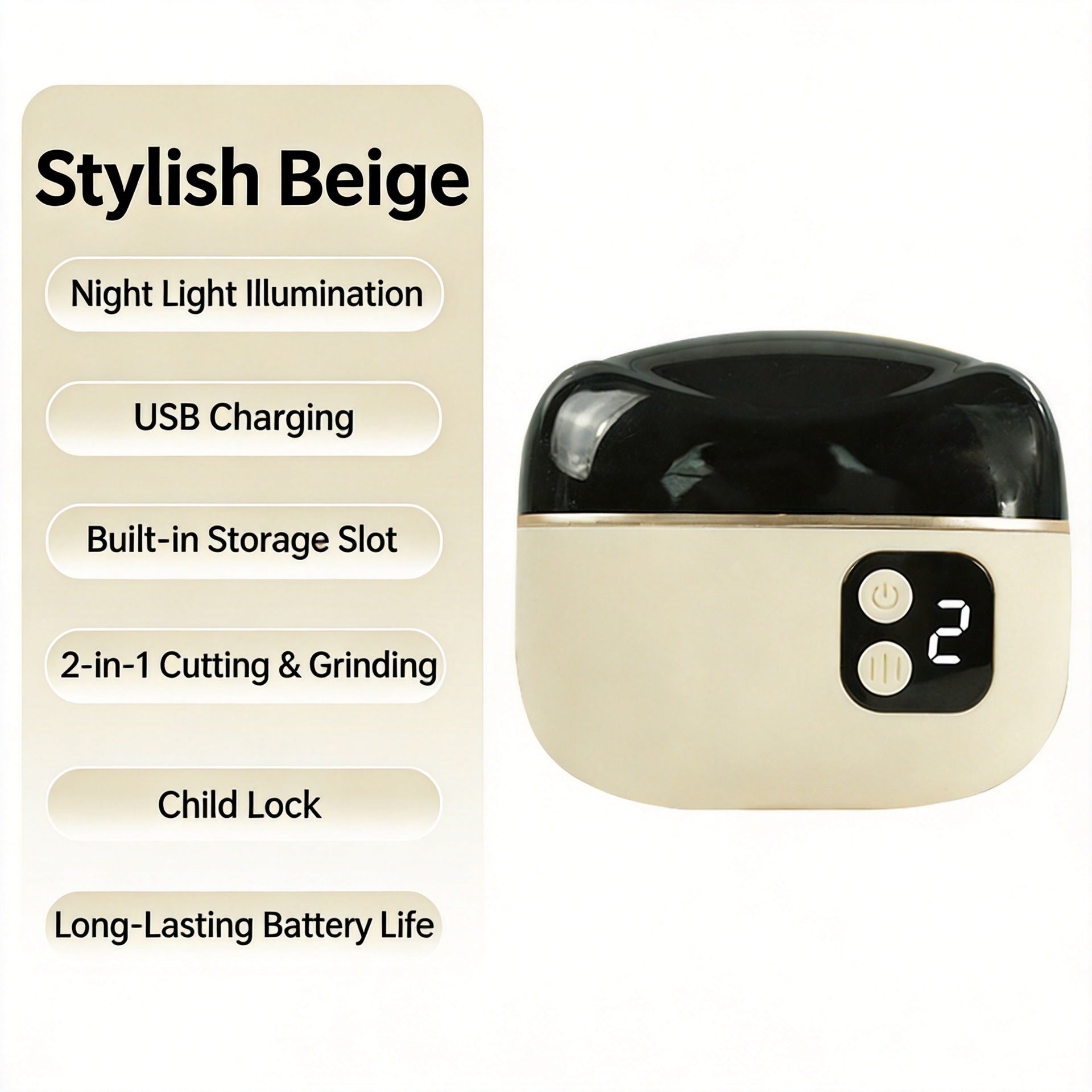 🎉 2026 Sale — Over 113,000 Sold! ✂️ 2-in-1 Smart Electric Nail Clipper & Polisher – Anti-Pinch Safety & LED Light 💅