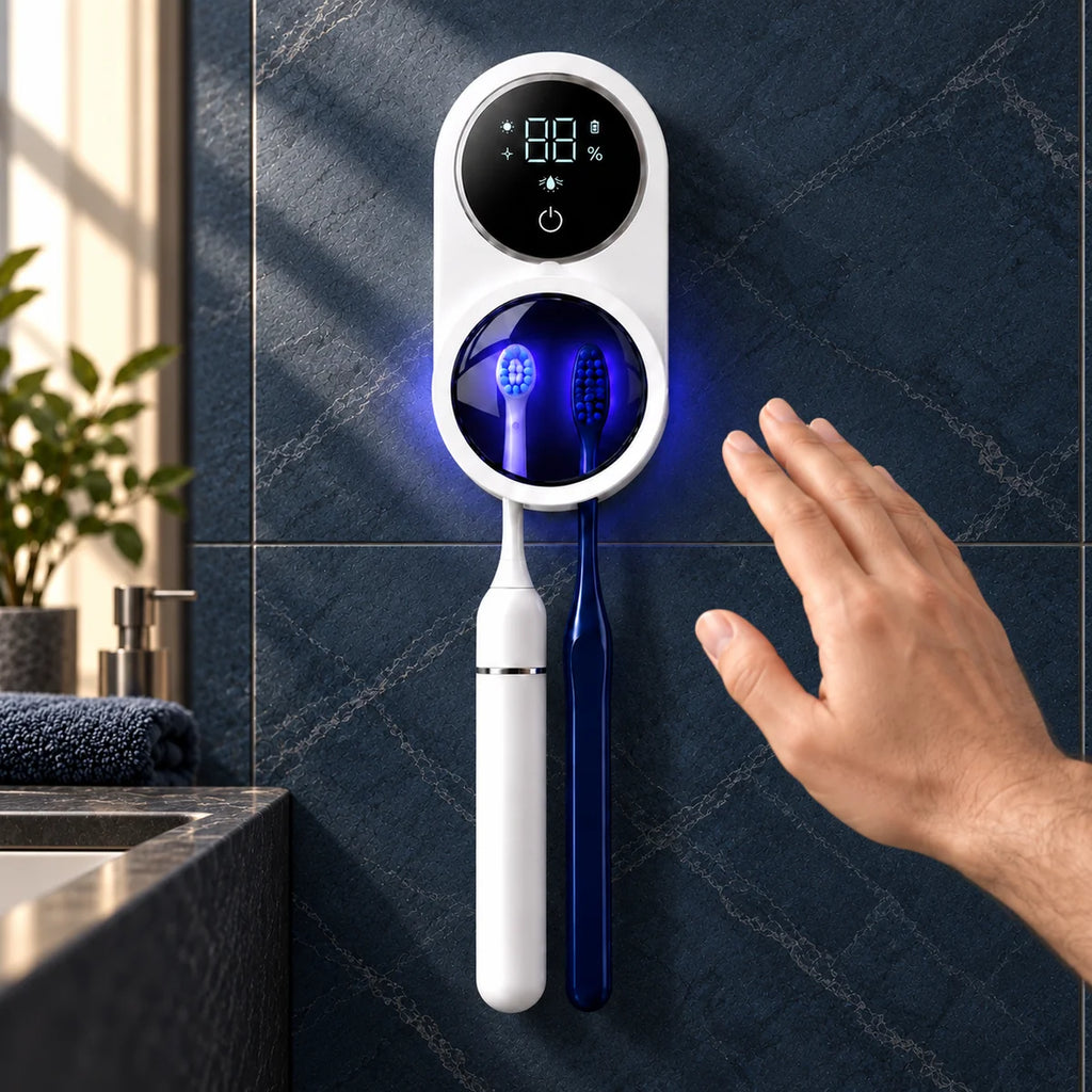 Smart Touchless UV-C Toothbrush Sterilizer & Dryer