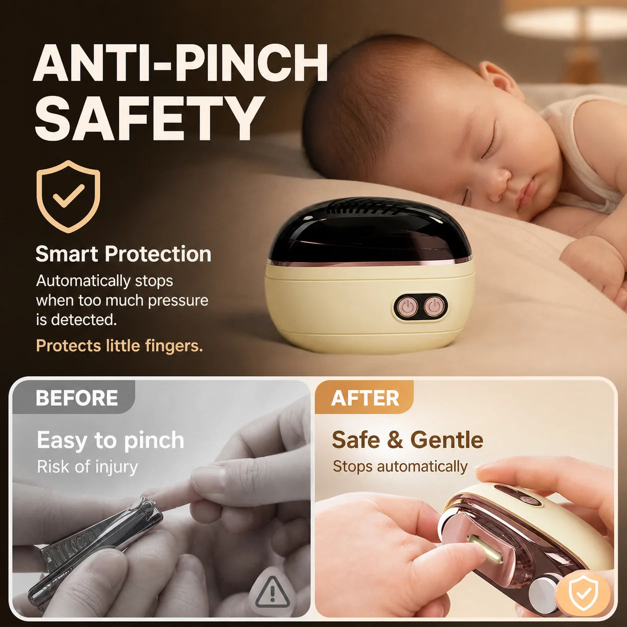 🎉 2026 Sale — Over 113,000 Sold! ✂️ 2-in-1 Smart Electric Nail Clipper & Polisher – Anti-Pinch Safety & LED Light 💅