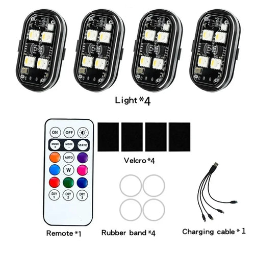 Easy to Install Wireless Remote Controlled Multi-Color LED Lights