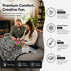 Reusable Coloring Blanket 🎨 | Eco‑Friendly & Safe Washable Creative Art Throw for Kids & Adults