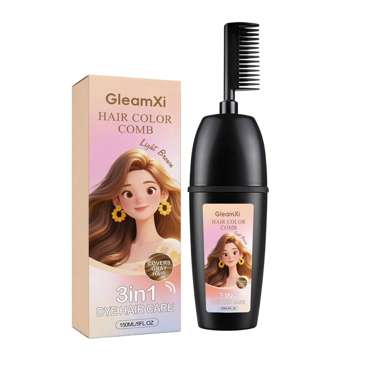 Plant-Based Comb-In Hair Dye – 3-in-1 Hair Dye Comb