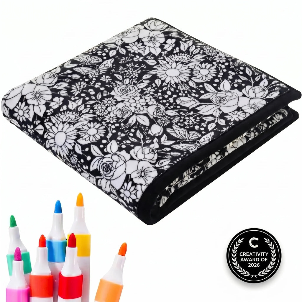 Reusable Coloring Blanket 🎨 | Eco‑Friendly & Safe Washable Creative Art Throw for Kids & Adults