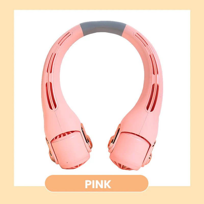 💥 360° Rotating Neck Fan – Ultra Quiet, 3 Speeds, Hands-Free, Long Battery ✨